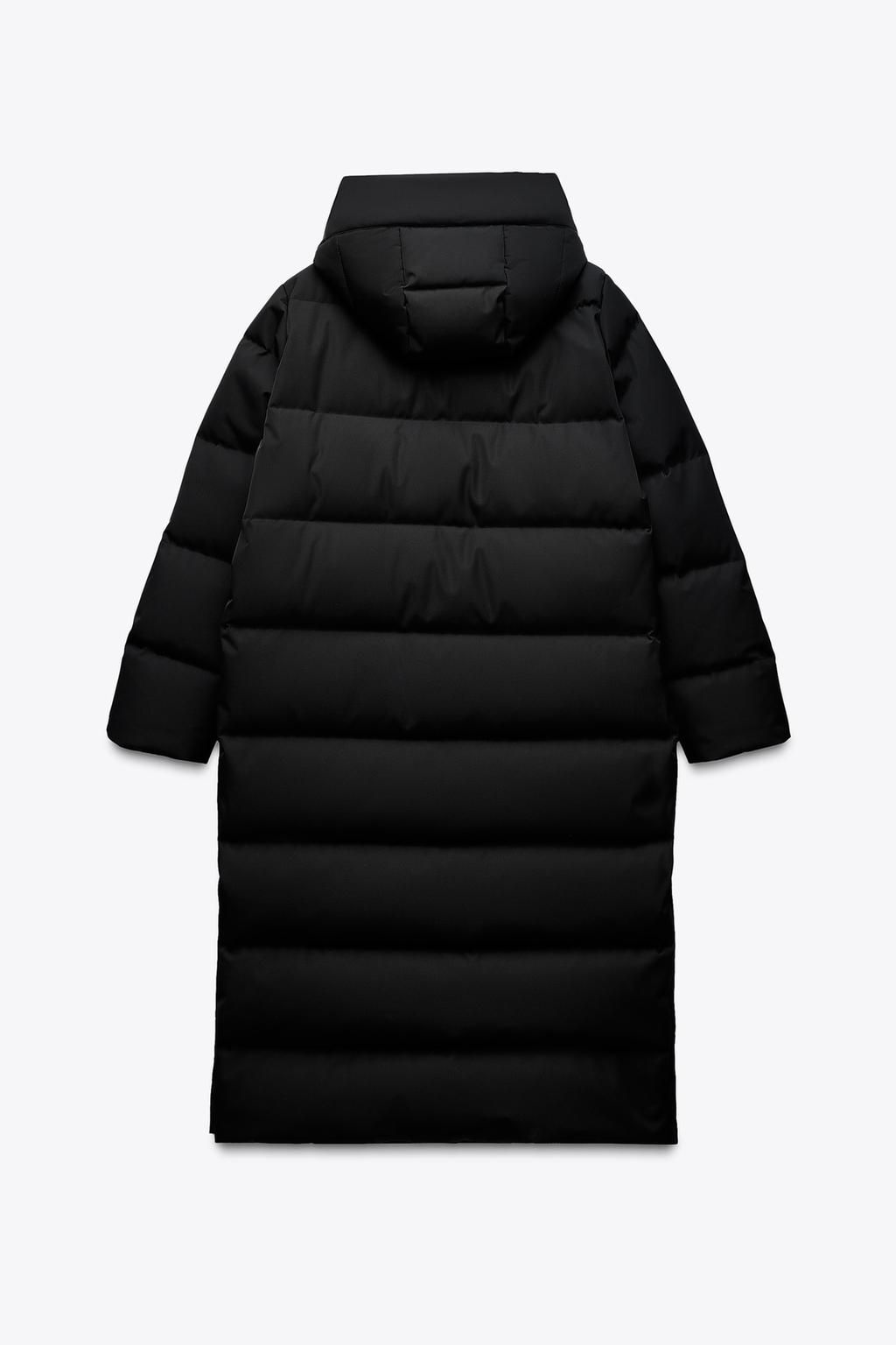 LONG HOODED WATER AND WIND-PROOF PUFFER JACKET - Zara фото 6
