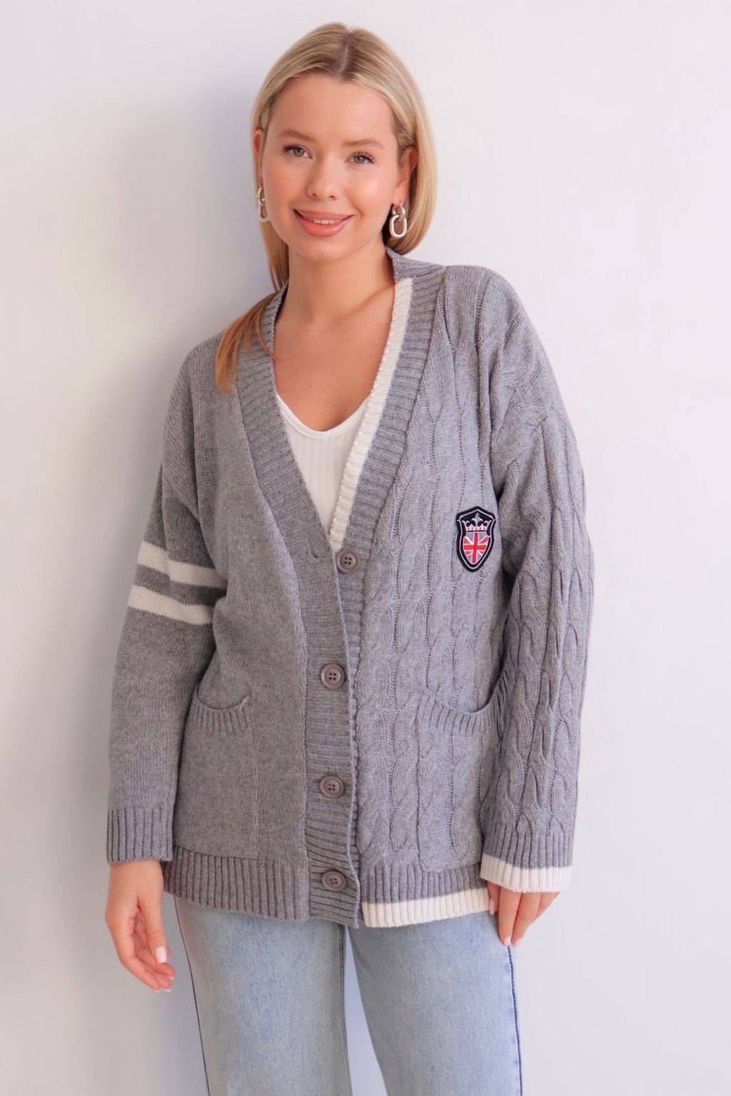 Martichelli Кардиган серый  фото 3