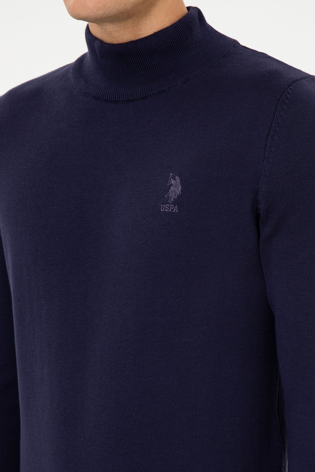 Erkek Slim Fit YarДm BalДkГД Yaka MГrdГm Basic Kazak - U.s. polo assn фото 7
