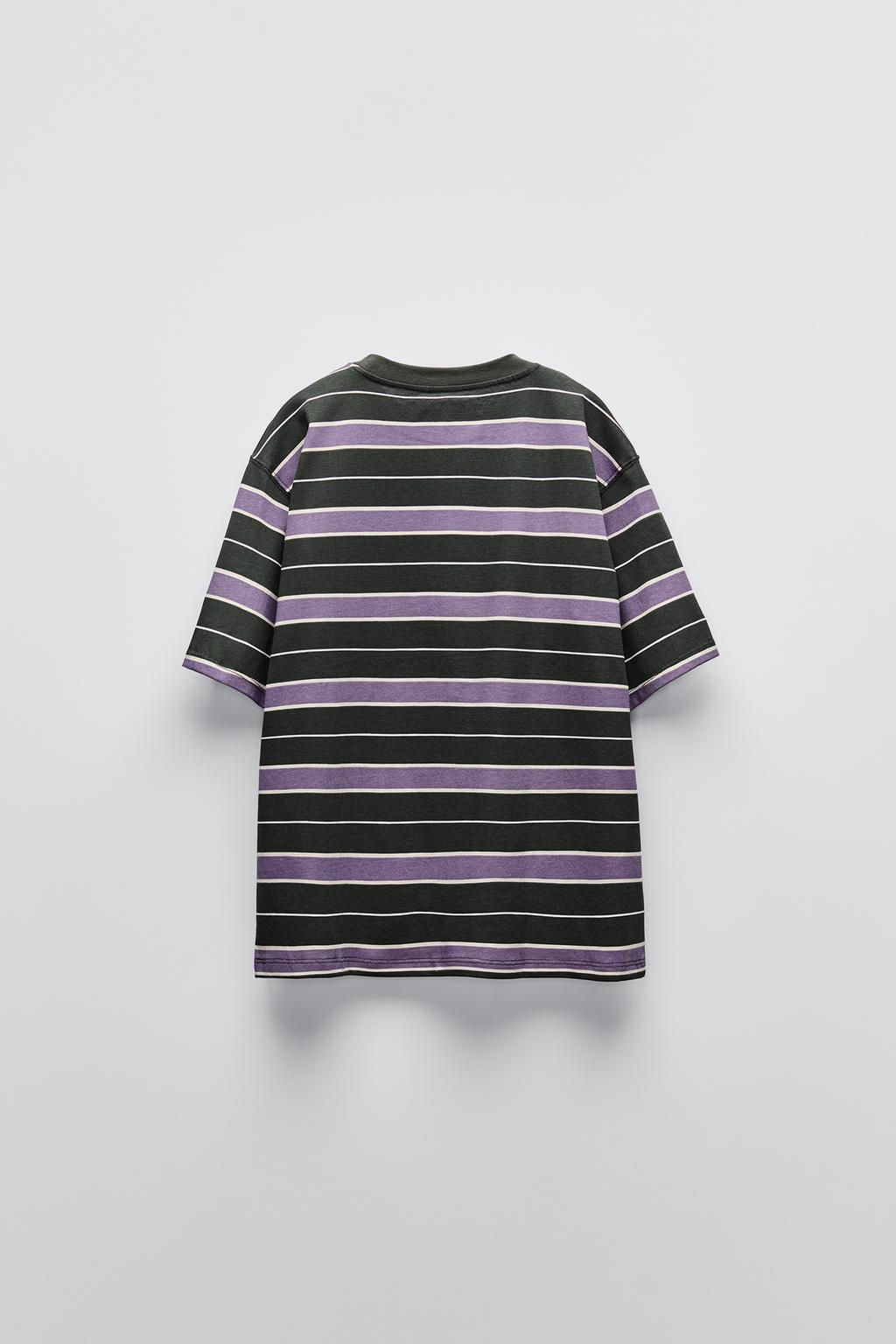 STRIPED EMBROIDERED T-SHIRT - Zara фото 4