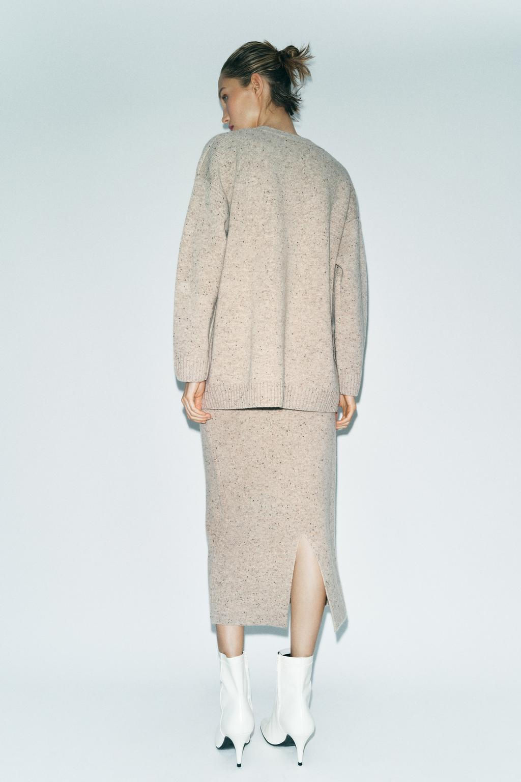 100% WOOL MIDI SKIRT - Zara фото 4