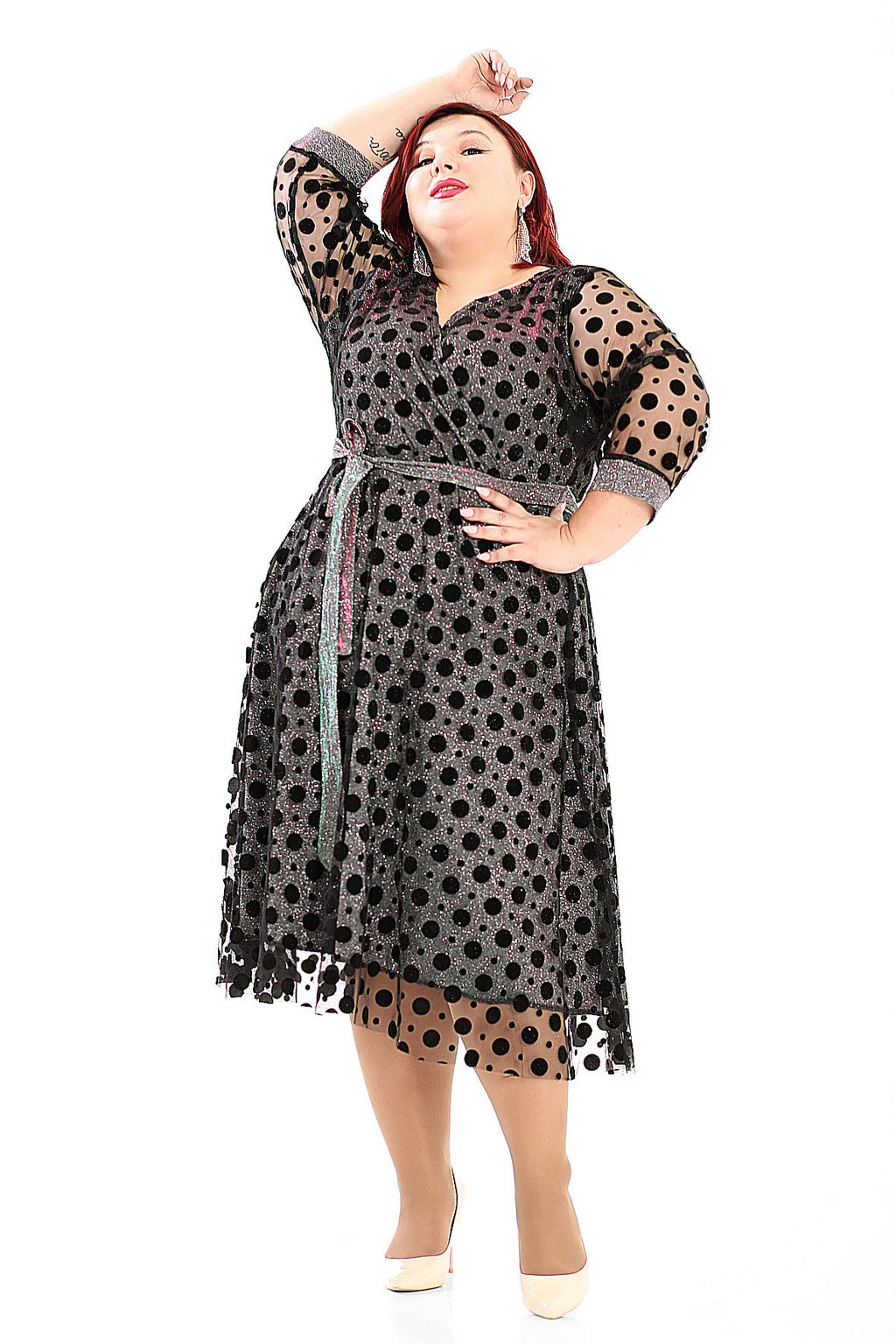 Праздничное платье больших размеров - Almond фото 2