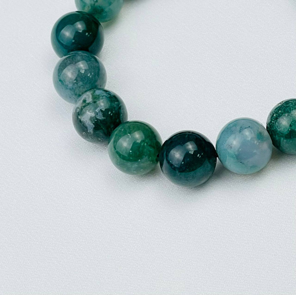 Браслет из Агата мохового 17 см