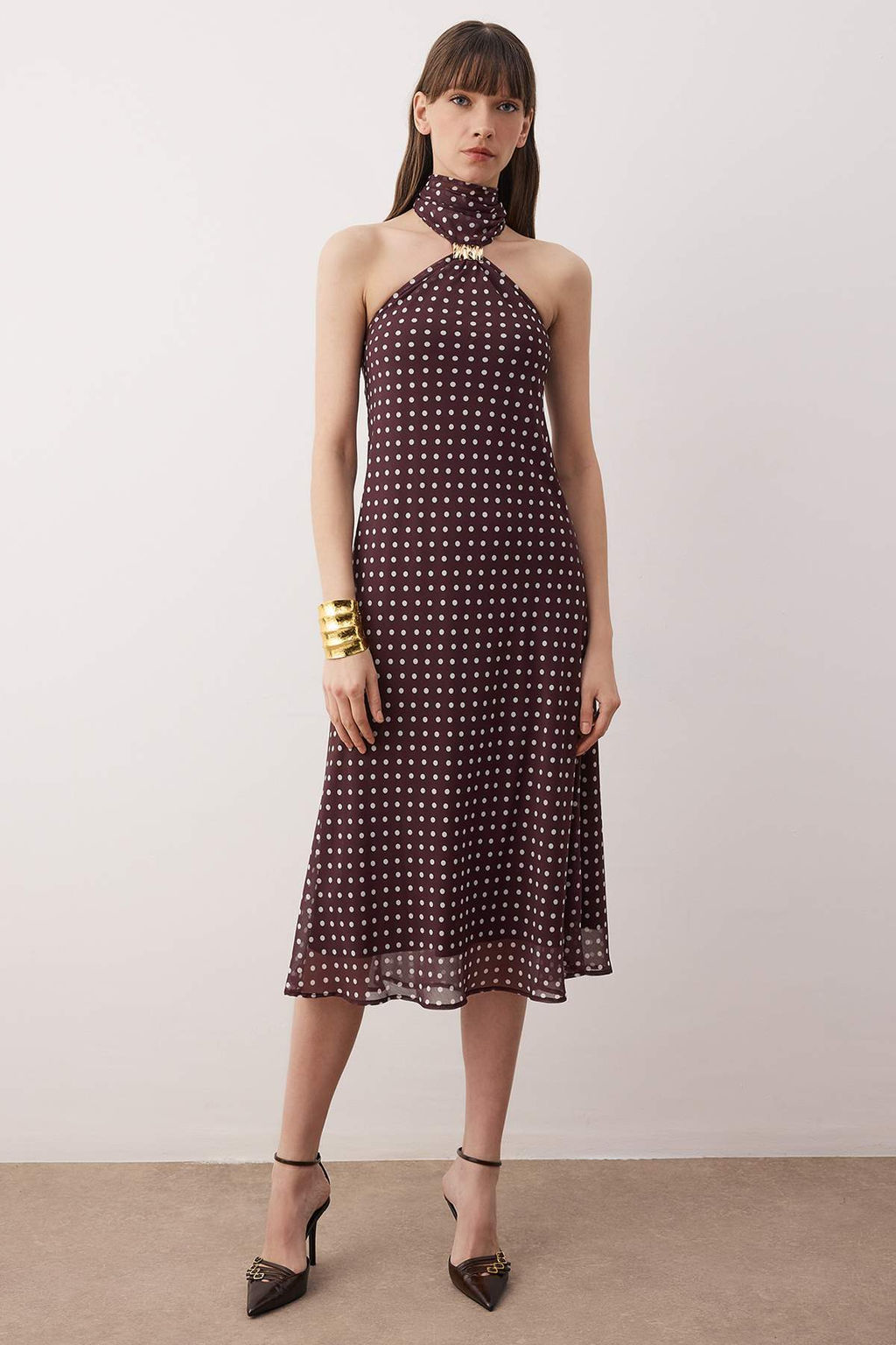 Murdum Duz Orme Maxi Astarl? Elbise TPRAW26EL00125