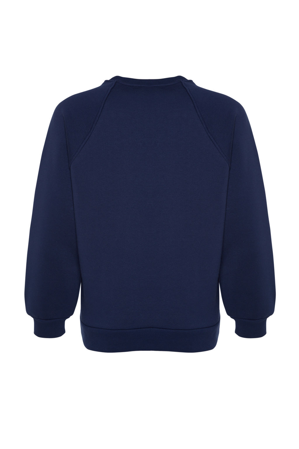 Lacivert Relaxed/Rahat Kal?p Basic Reglan Kol Bisiklet Yaka Orme Sweatshirt TWOAW24SW00104