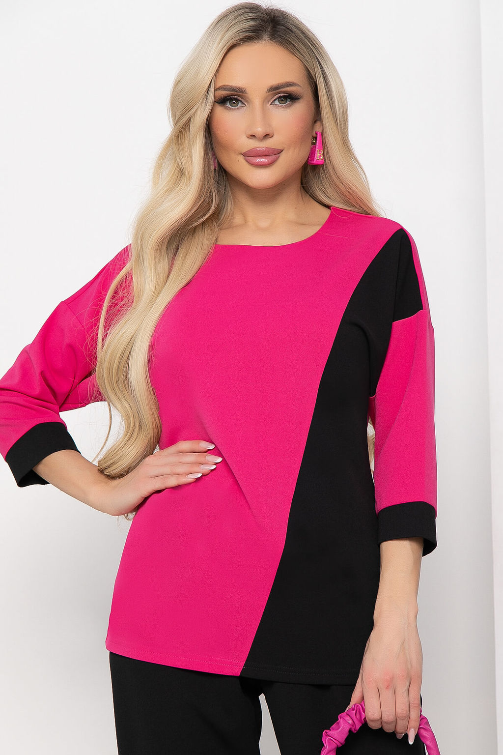 Джемпер Вирджиния (фуксия/черный) Б8552 - Lt collection фото 3