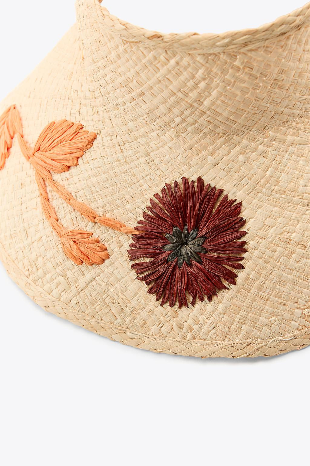 FLORAL WOVEN VISOR - Zara фото 2