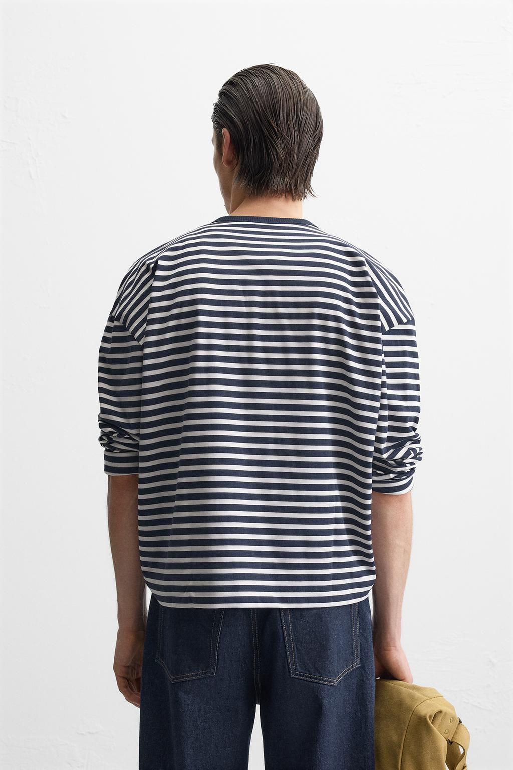 STRIPED PATCH T-SHIRT - Zara фото 3