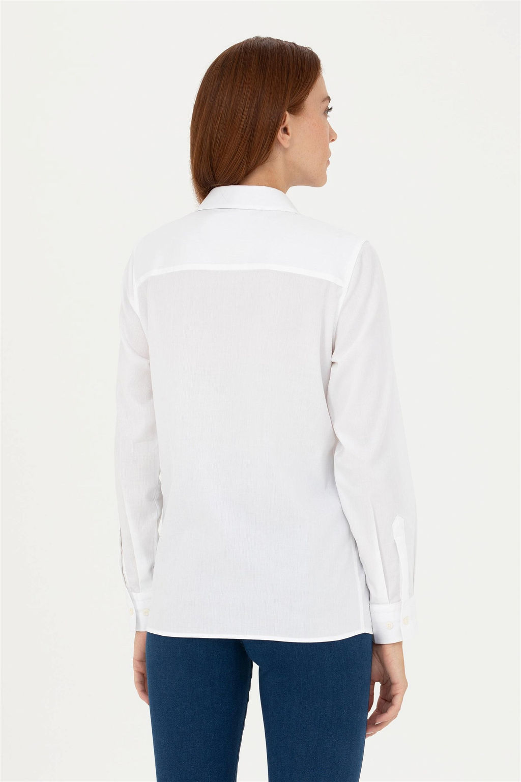 Женская белая рубашка с длинным рукавом - U.s. polo assn фото 12