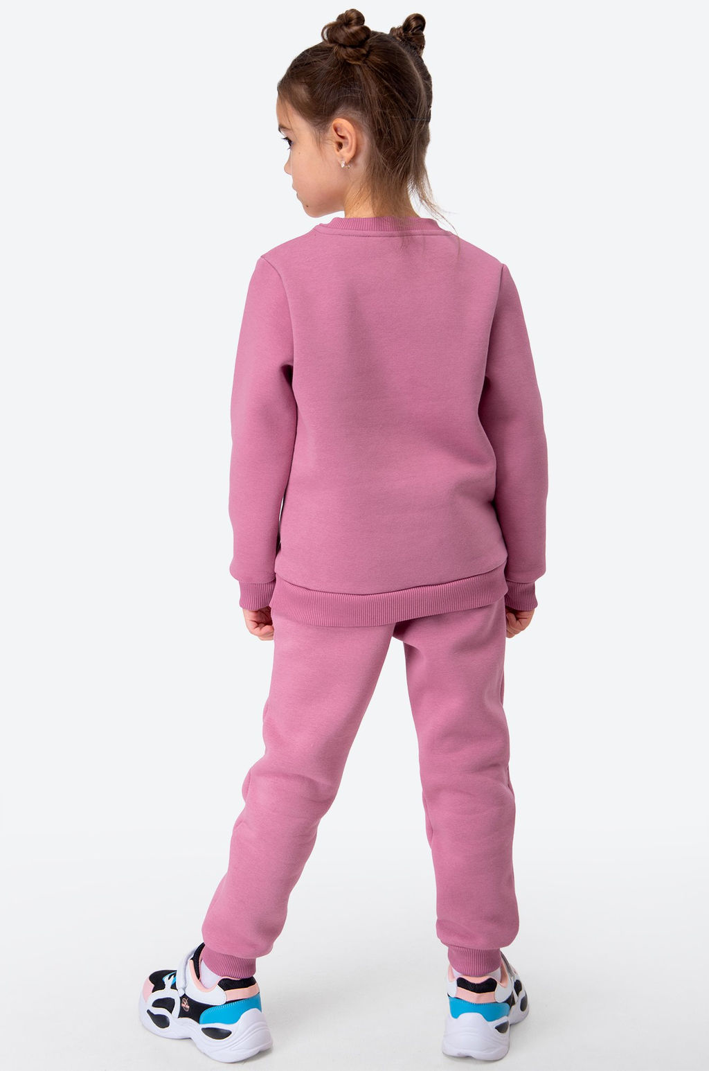 Теплый костюм для девочки из футера с начесом Bonito  фото 38