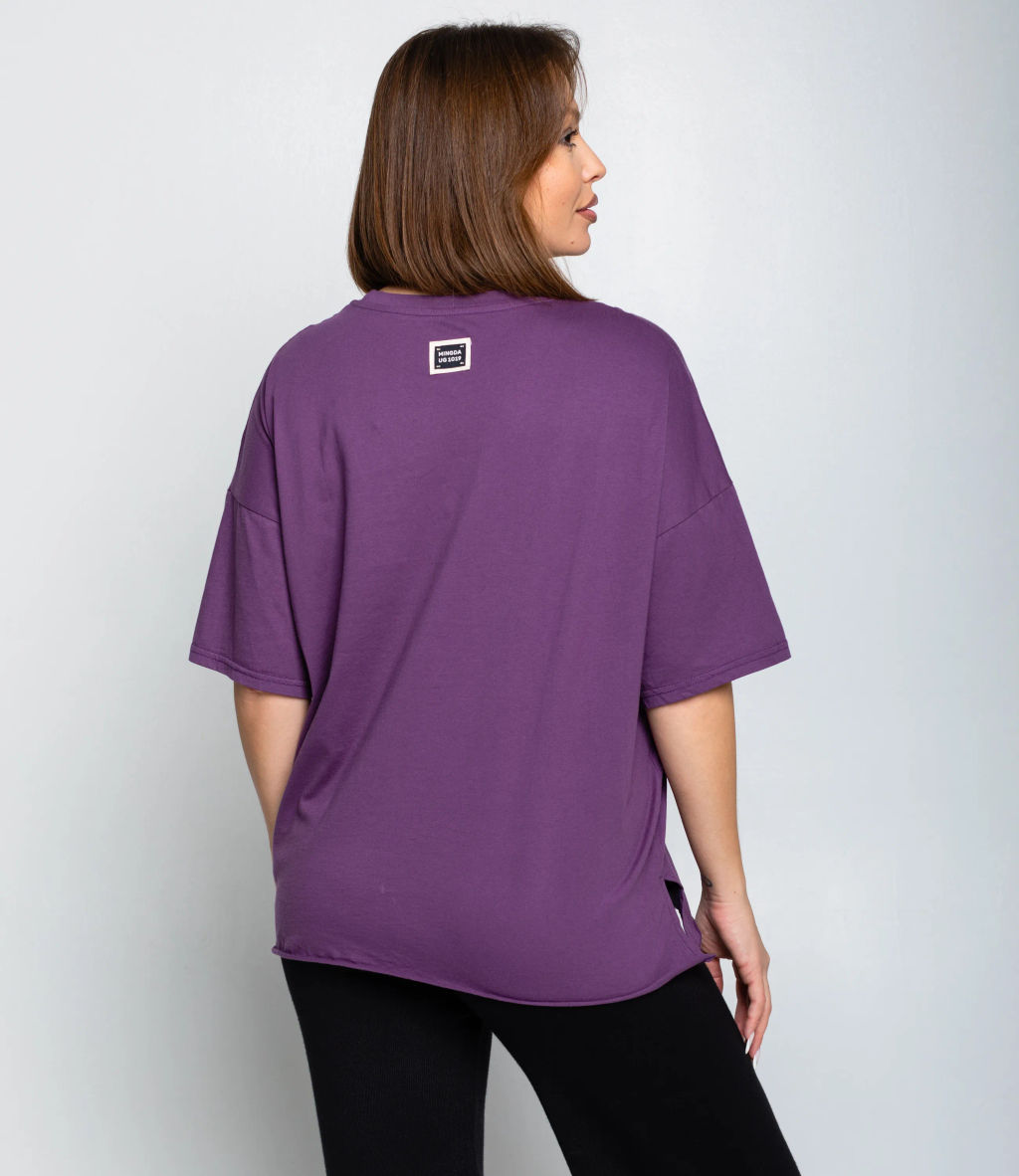Футболка #КТ1612 (1), фиолетовый - Dommod фото 3