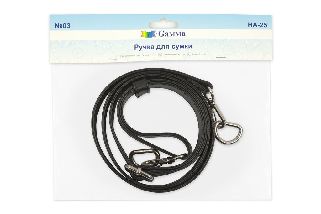 Gamma HA-25 Ручка для сумки 132 см 1 шт. №03 черный