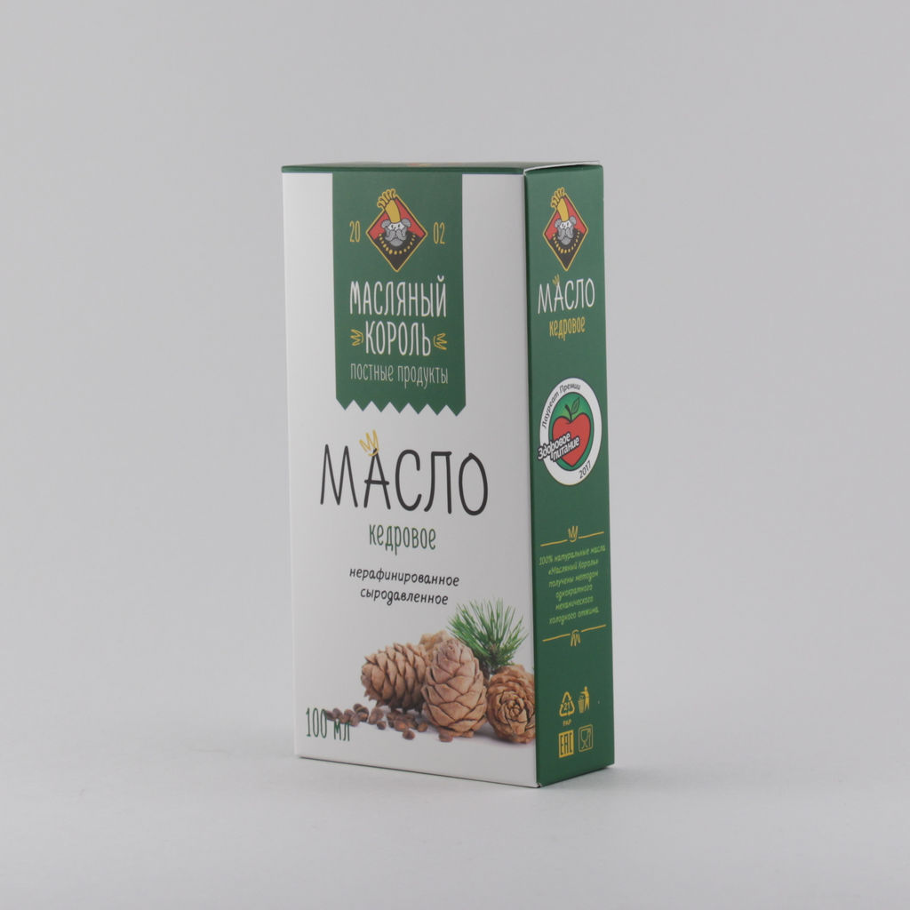 Масло кедровое нерафинированное Масляный король 0,1л