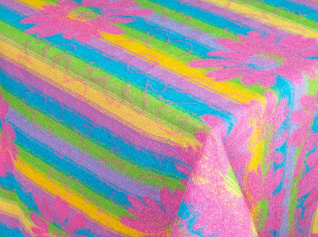 3с109.411ж1 Ромашковый букет (роз.радужка) Плед 208х150 см