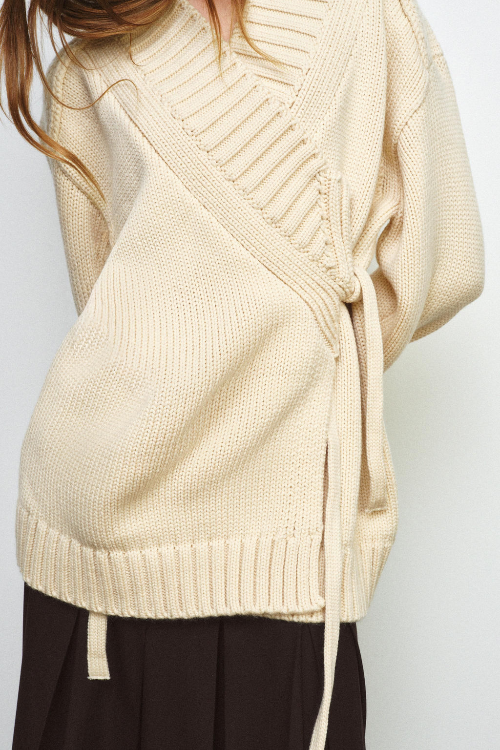 WRAP KNIT KIMONO CARDIGAN - Zara фото 4