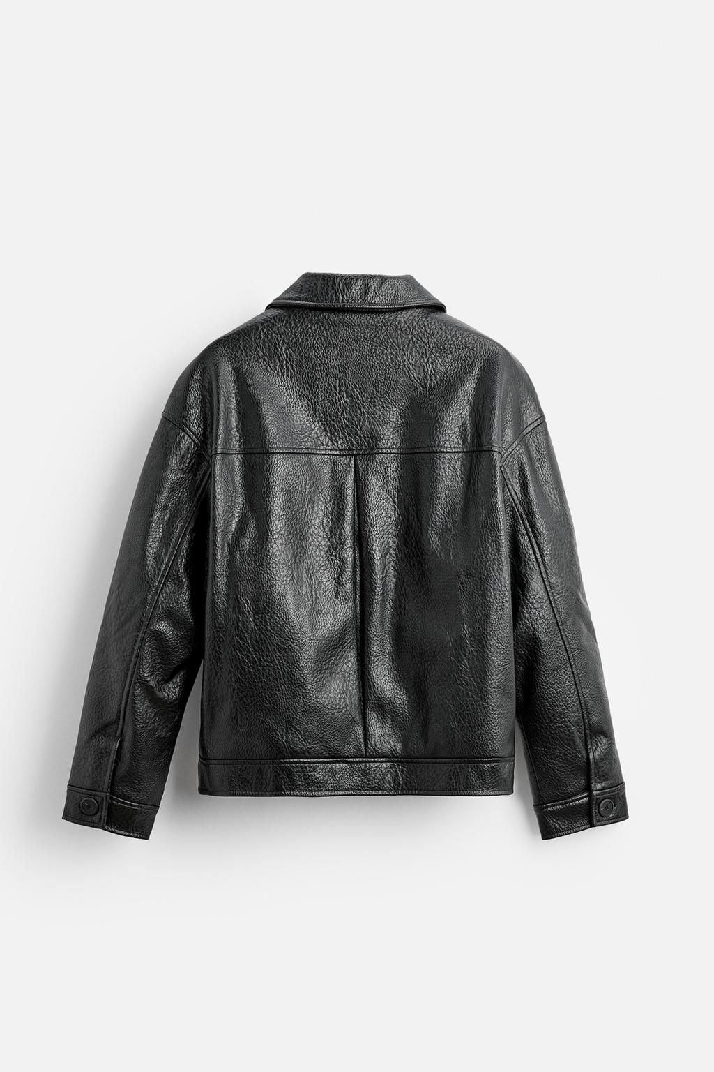 LEATHER EFFECT JACKET - Zara фото 8