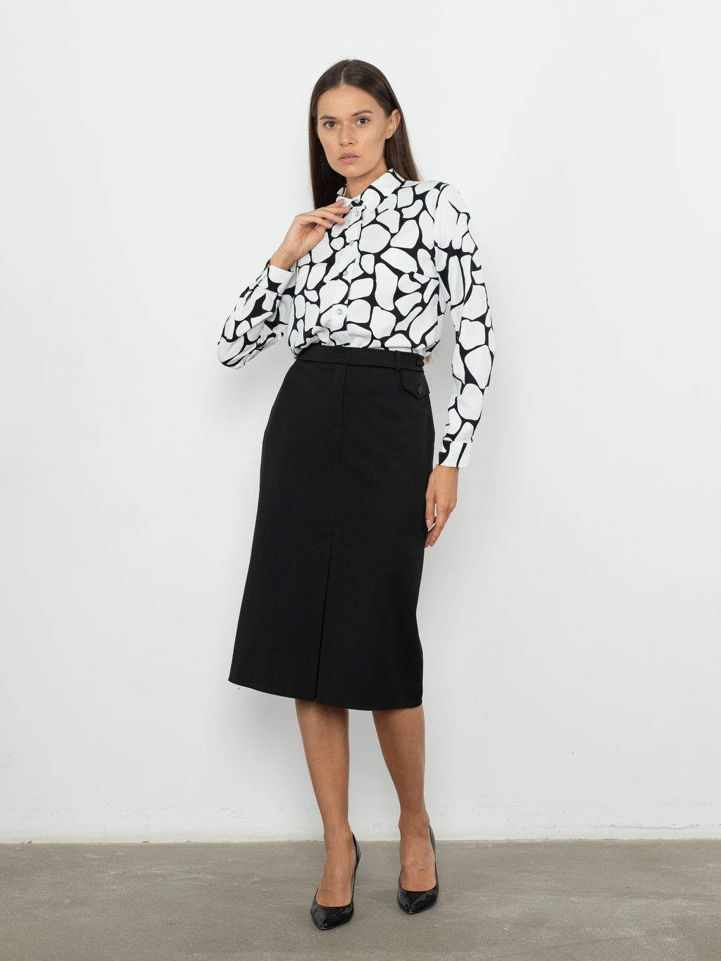 юбка, прямого силуэта на подкладке с притачным поясом - Трика фото 2