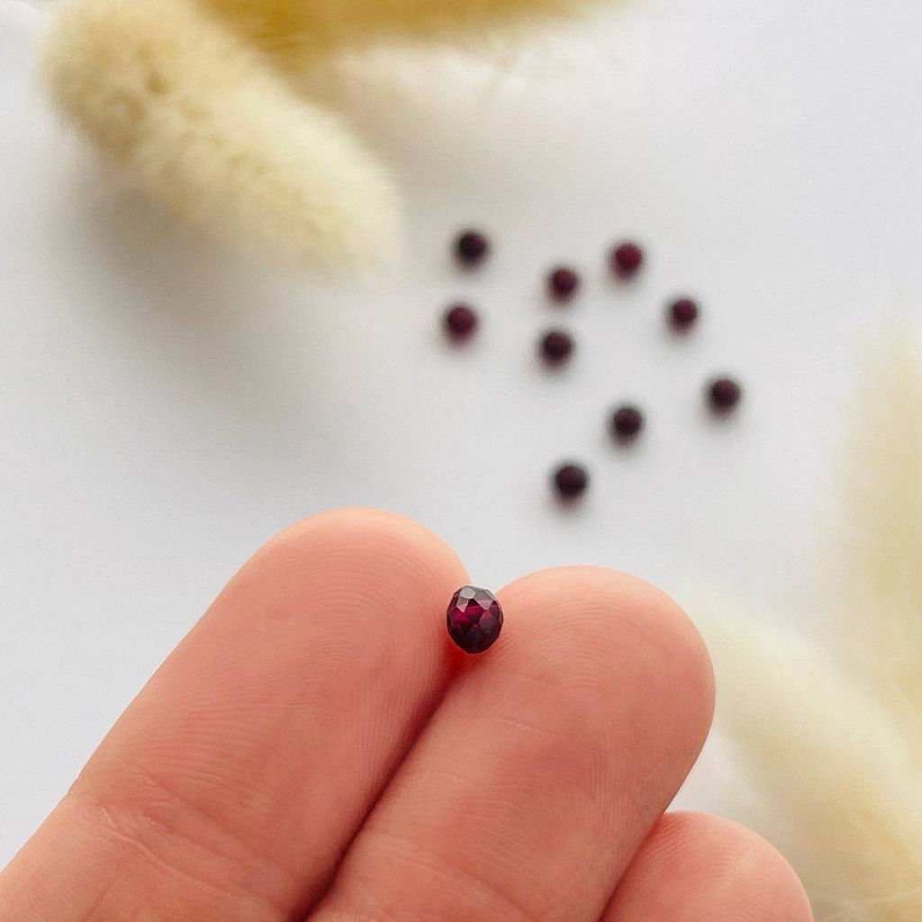 Бусины для украшений из Граната "Альмандин" (10 шт)