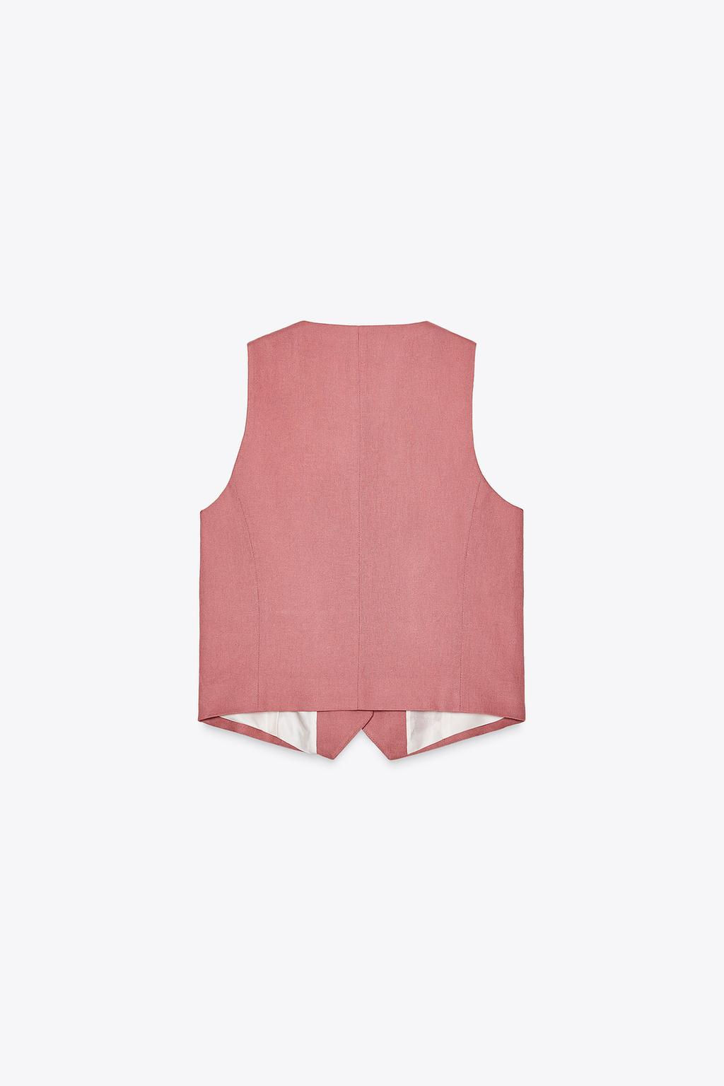LINEN BLEND TAILORED WAISTCOAT - Zara фото 15