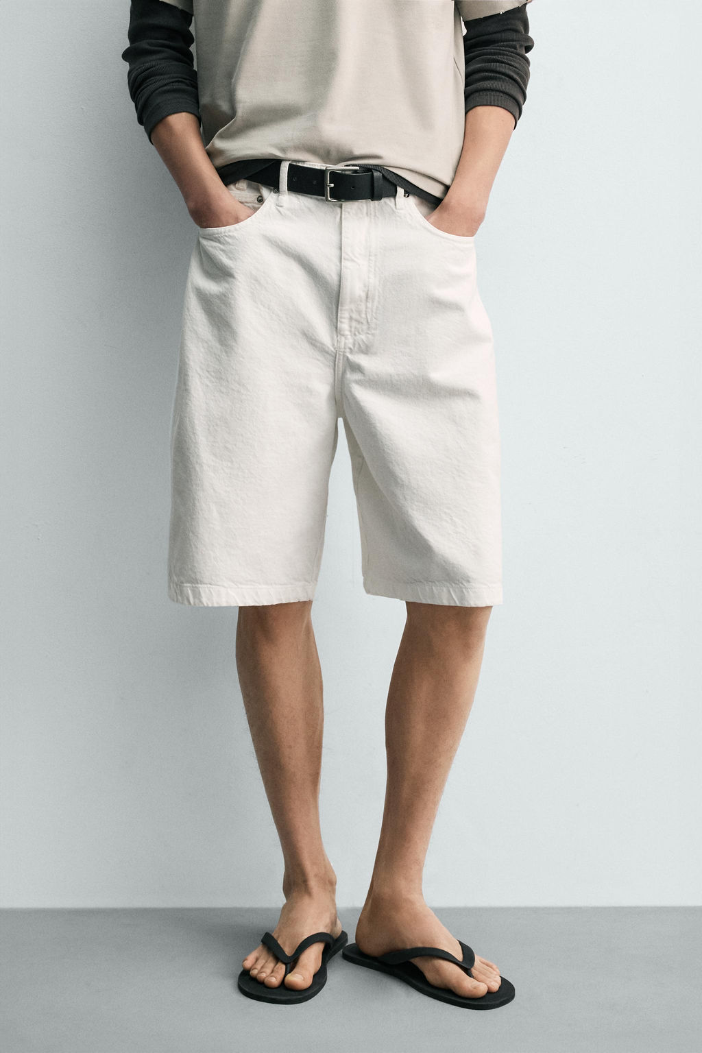 BERMUDA BAGGY FIT / Blanco