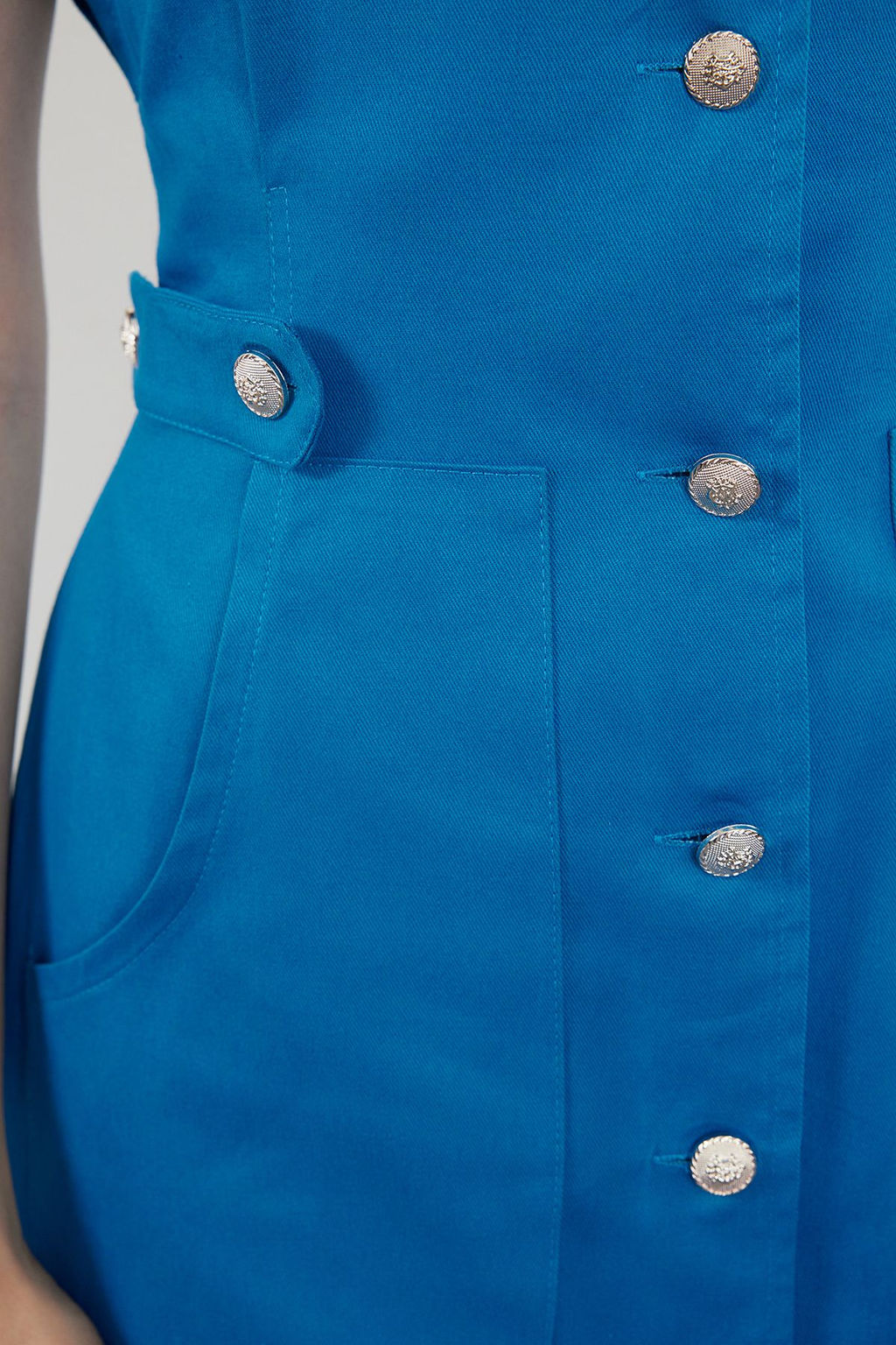 TRENDYOLMILLA Ekru Dugme Detayl? Gabardin Mini Dokuma Gomlek Elbise TWOSS22EL2970 фото 24