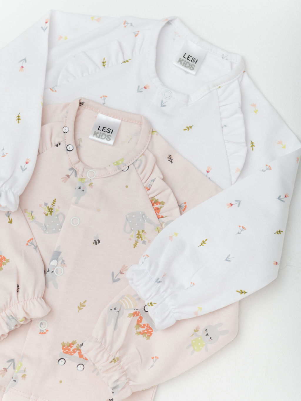 Кофта ясельная для девочки, бел/роз - Lesi kids фото 9