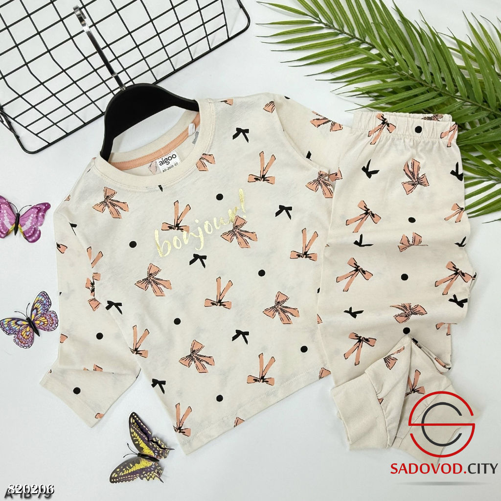 Пижама для девочек с рисунком