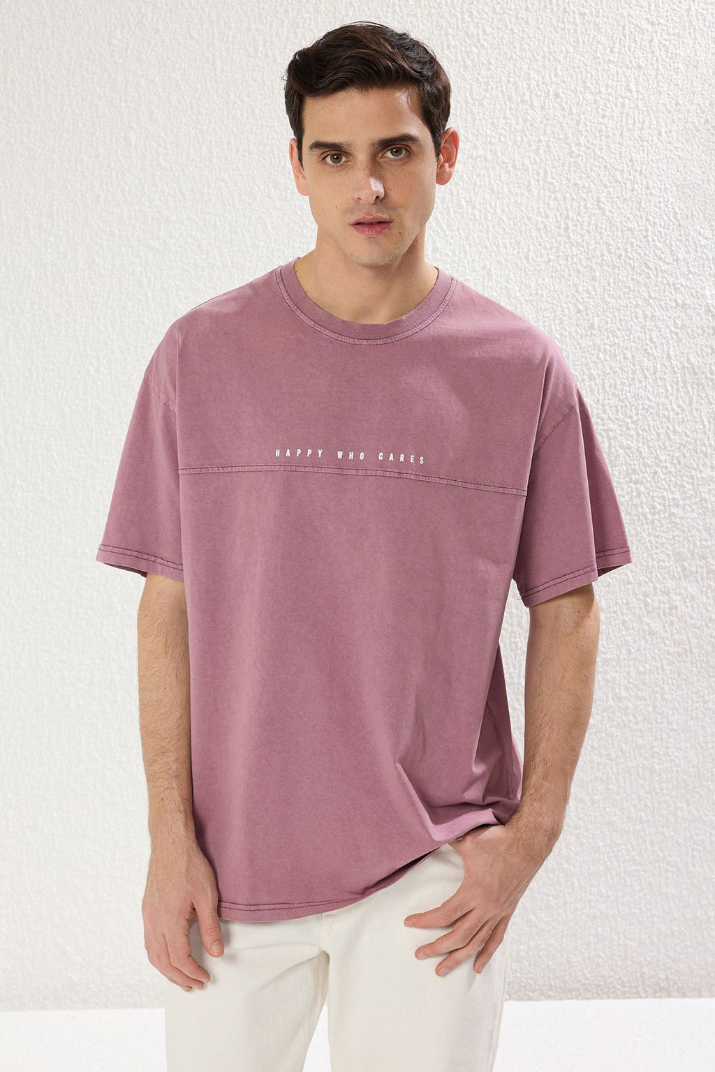 TRENDYOL MAN Antrasit Oversize/Genis Kesim Soluk Efektli Yaz? Bask?l? %100 Pamuklu T-Shirt TMNSS23TS00174 - Trendyolmilla фото 13