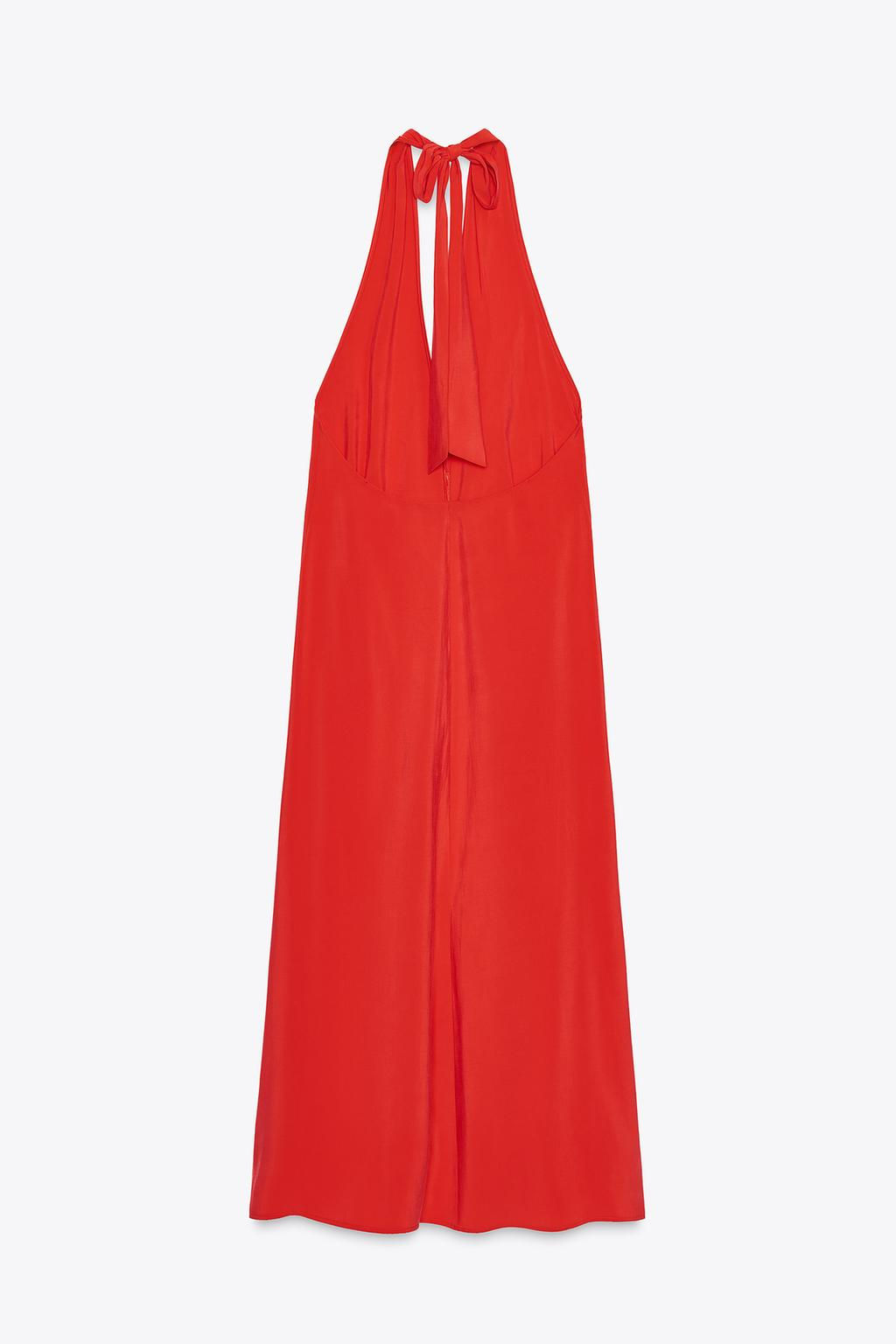 HALTER MIDI DRESS WITH TIE - Zara фото 4