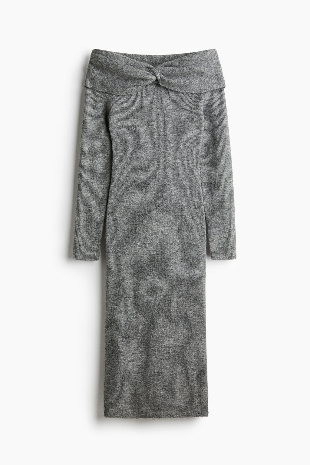 Vestido off-the-shoulder en punto fino - H&m фото 2
