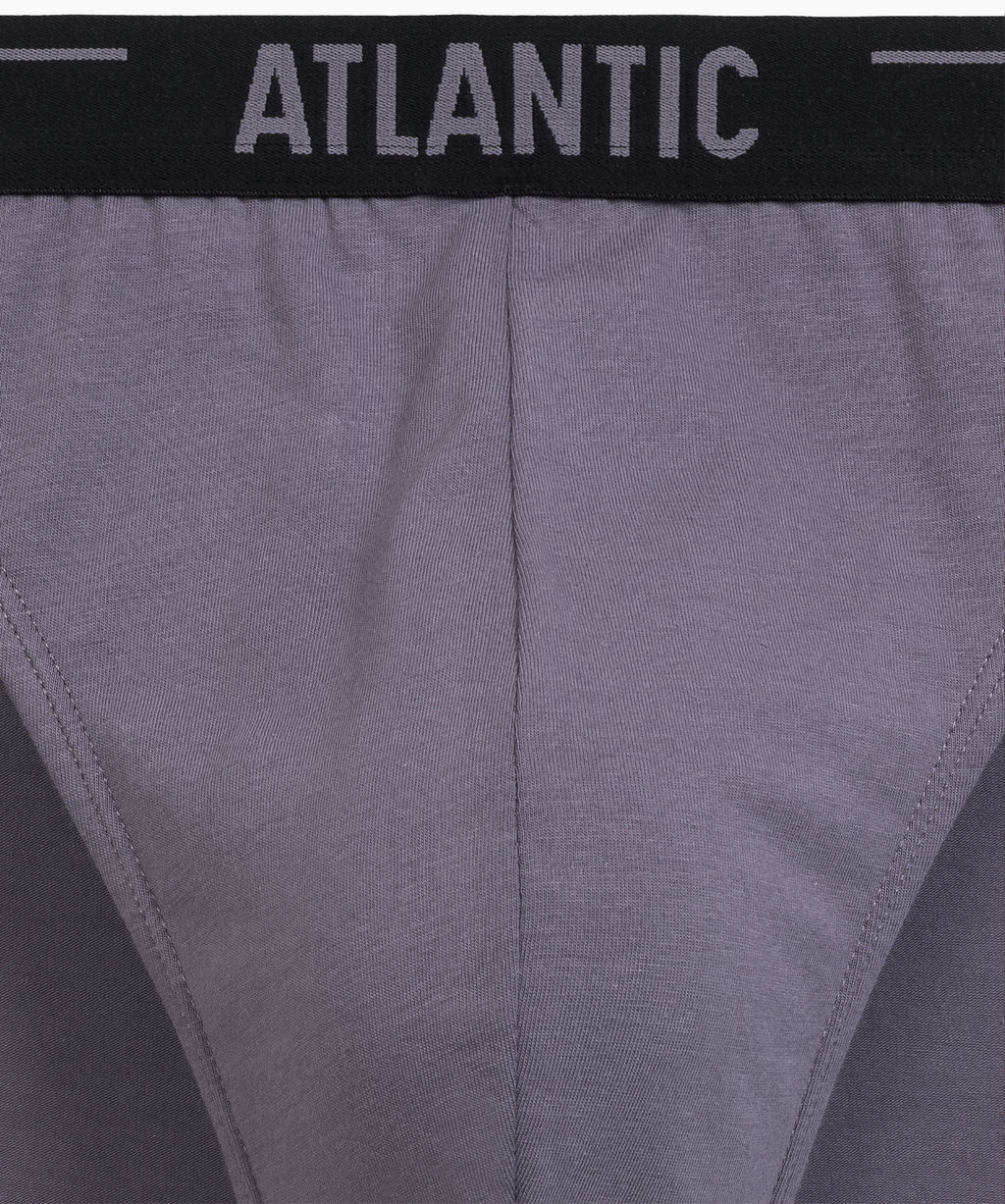 ATLANTIC 5SMP-004 Трусы спорт Solid - набор (5 шт.) коричневый + графитовый + черный + фиолетово-серый + каберне фото 7