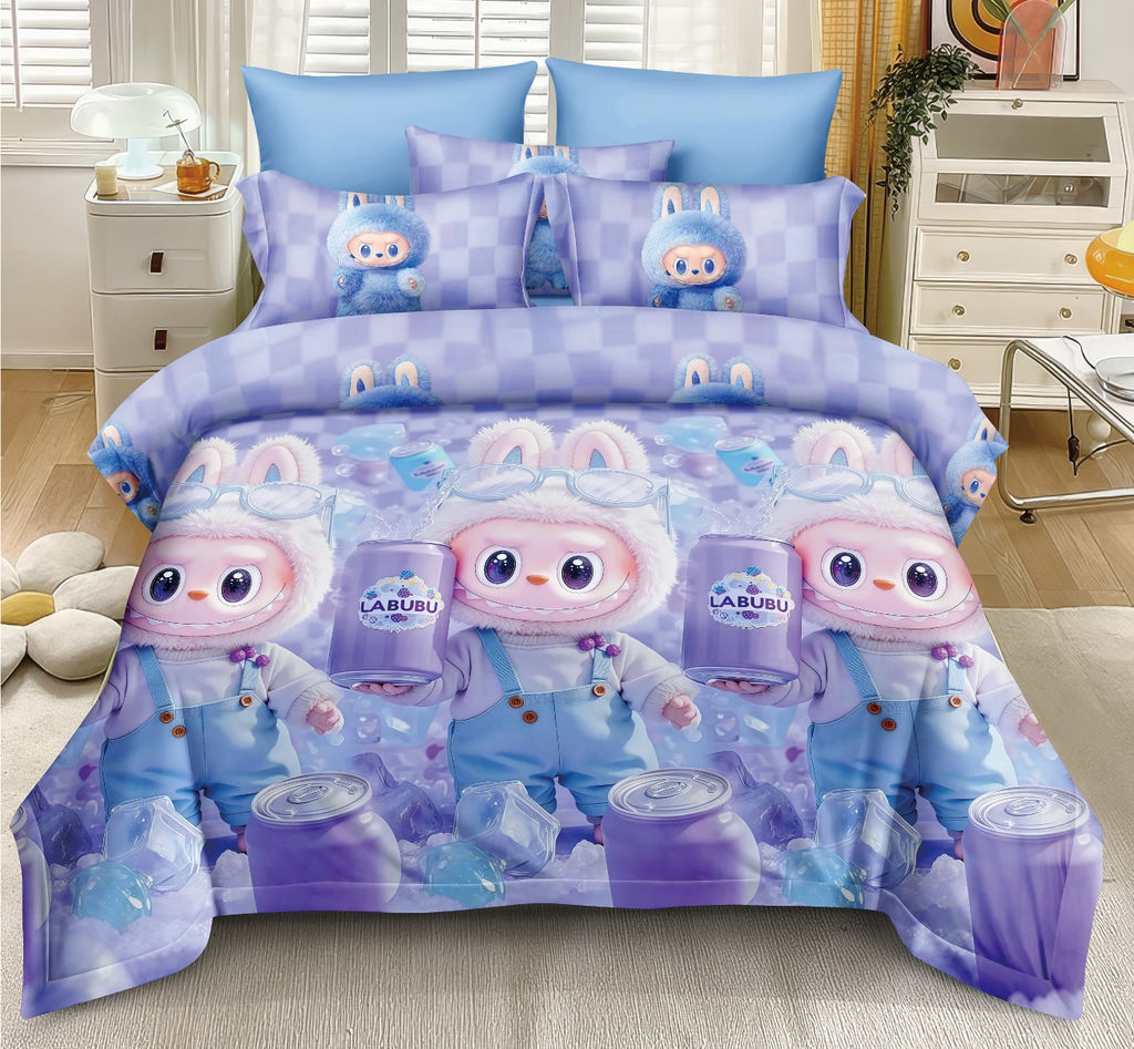 Постельное белье детское поплин на молнии - Плюшевый друг 1,5 сп. (1 нав.70x70)