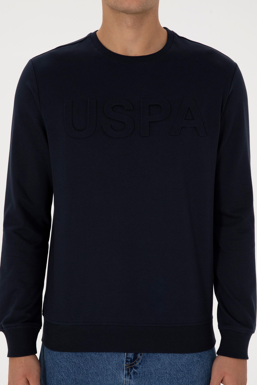 Erkek Lacivert Basic Sweatshirt - U.s. polo assn фото 6