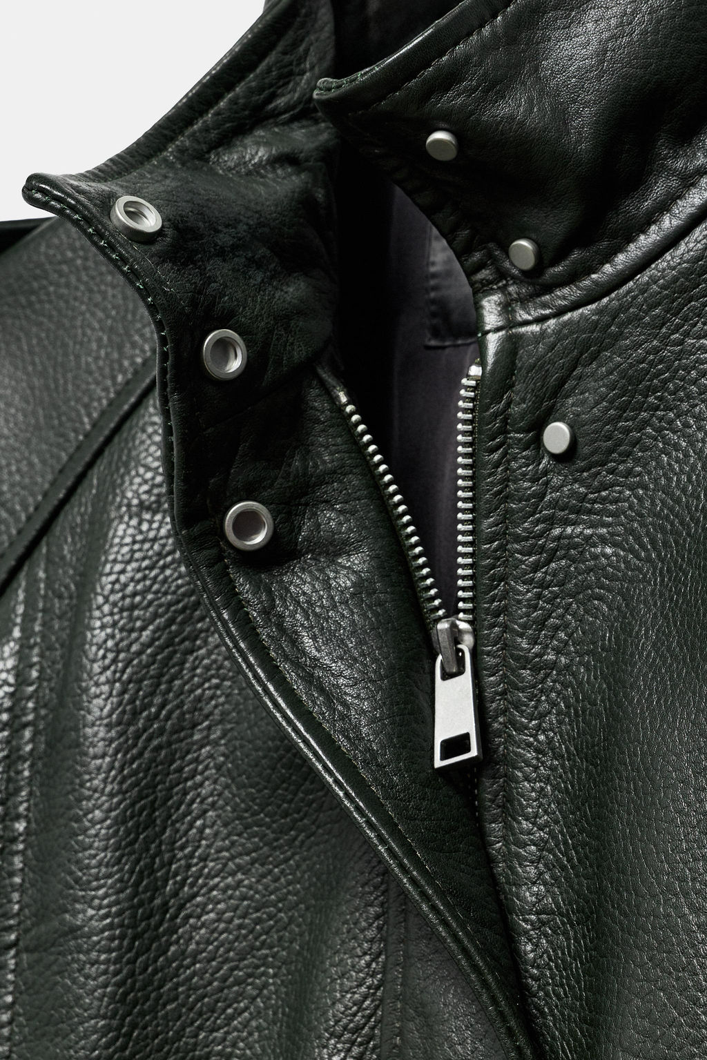 ZW COLLECTION LIMITED EDITION LEATHER BOMBER JACKET - Zara фото 8