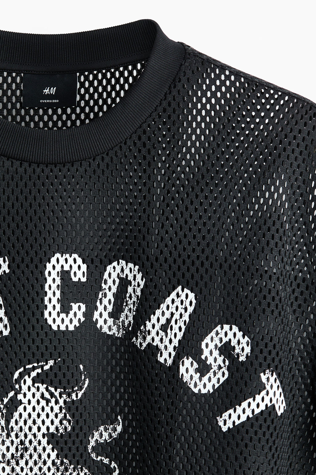 Camiseta de malla con estampado Oversized Fit - H&m фото 6