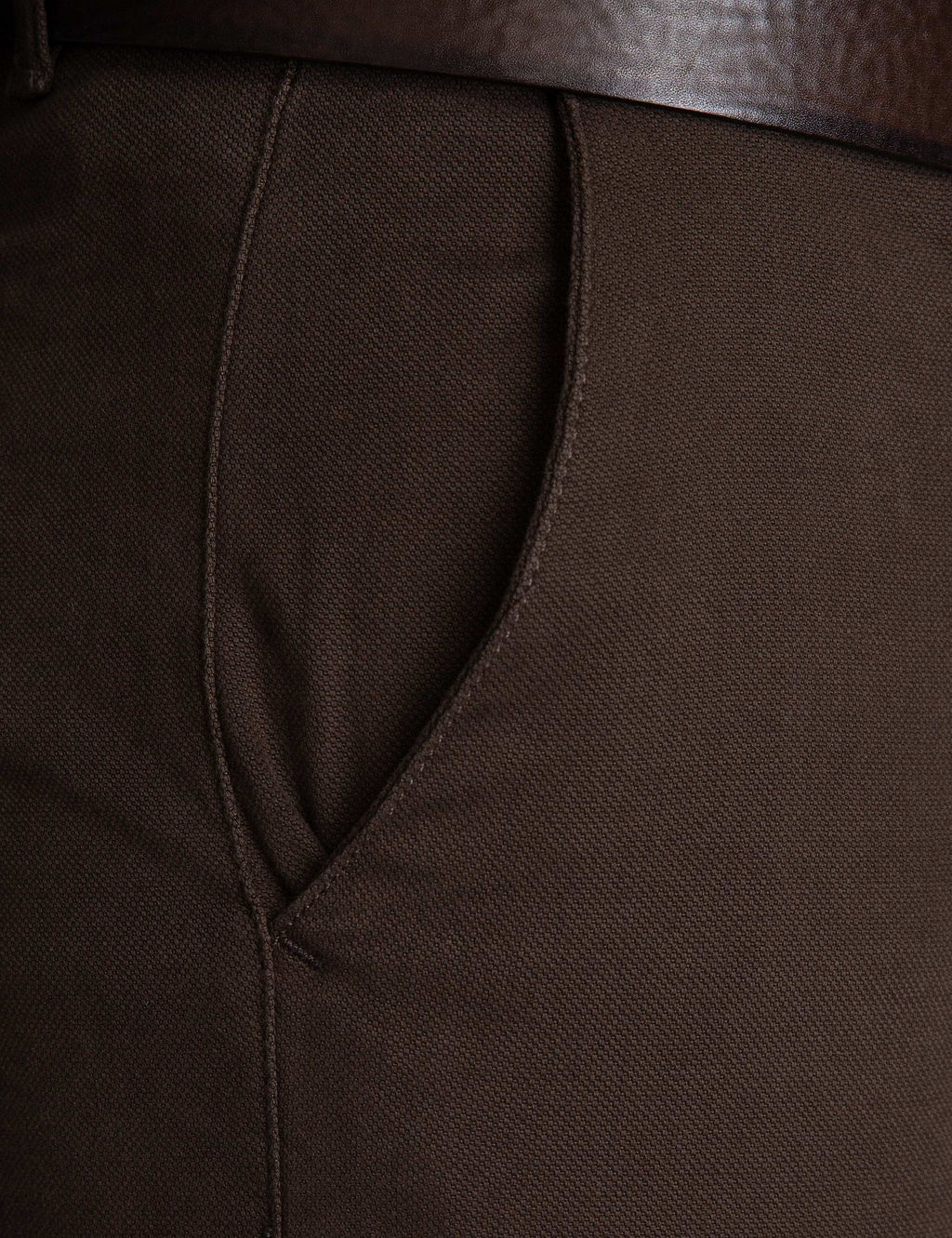 Kahverengi Slim Fit Chino Pantolon