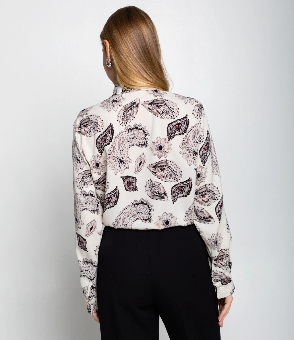 Блуза #КТ2580 (1), молочный - Dommod фото 3