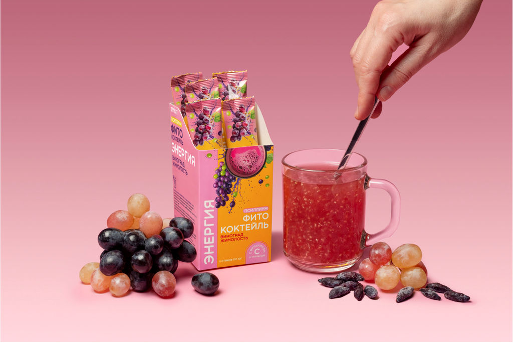 Фитококтейль "Энергия с псиллиумом", 5 стиков по 10 г Алфит 8472