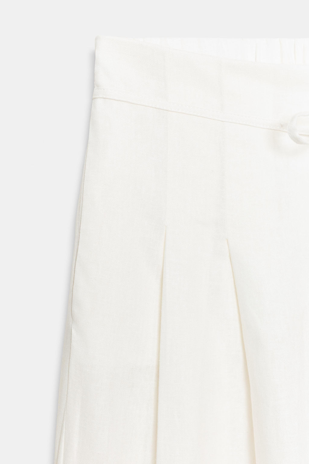 PANTAL?N ANCHO PINZAS / Blanco roto - Zara фото 5