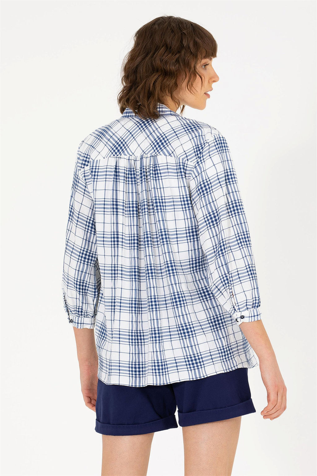 Женская темно-синяя рубашка с длинным рукавом Неожиданная скидка в корзине - U.s. polo assn фото 5