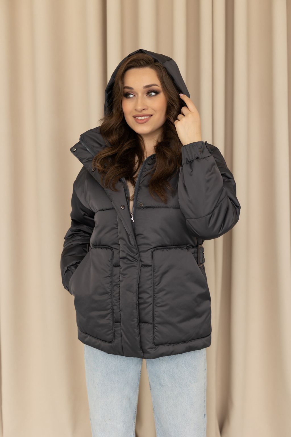 Куртка женская зимняя 24404 (бежевый) - Kankan фото 18