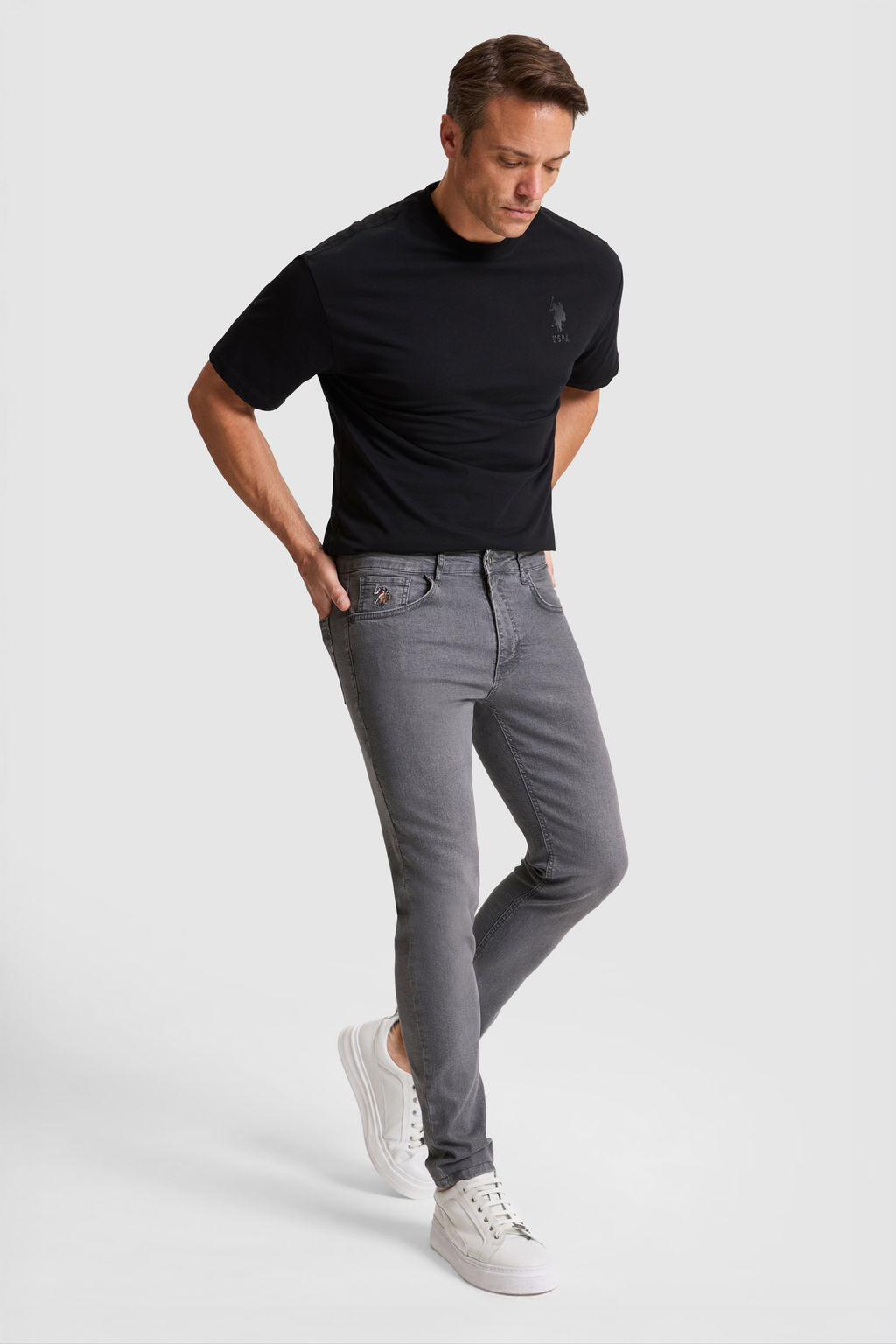 Erkek Gri Jean Pantolon - U.s. polo assn фото 3