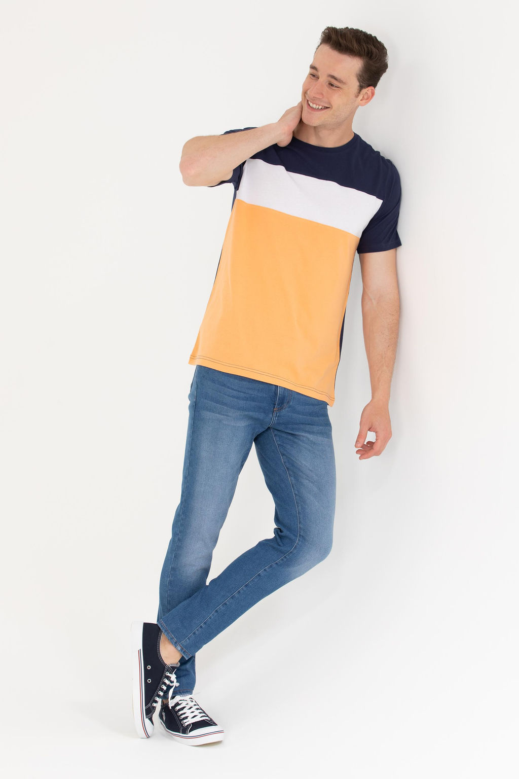 Erkek Turuncu Bisiklet Yaka Ti__rt