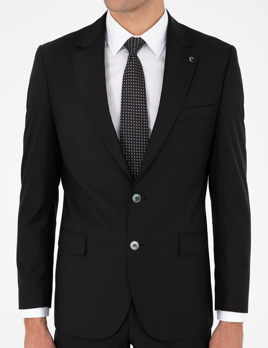 Черный костюм узкого кроя - Cacharel фото 6