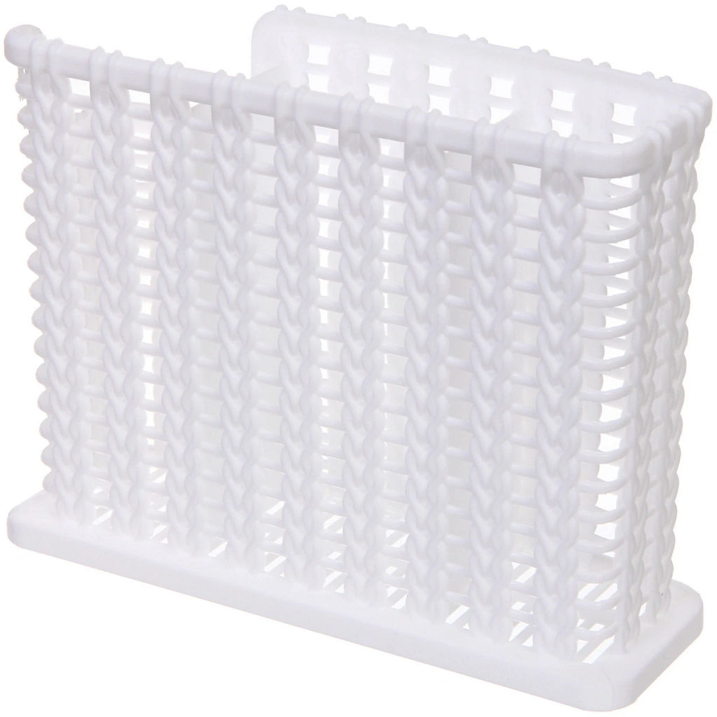 Цена за 2 шт. Подставка для столовых приборов пластиковая "Косичка" 18,5*14*6см 3секции