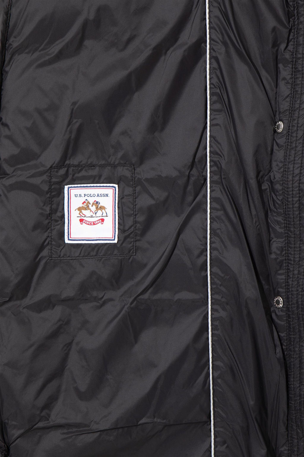 Женское черное пальто с капюшоном из синтетики - U.s. polo assn фото 18