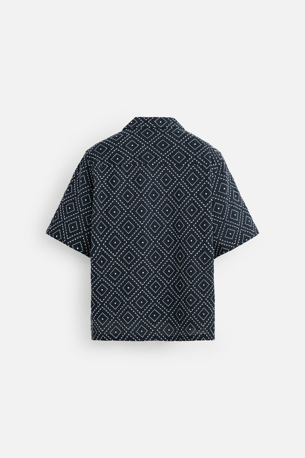 SHIRT WITH CONTRAST EMBROIDERY - Zara фото 8