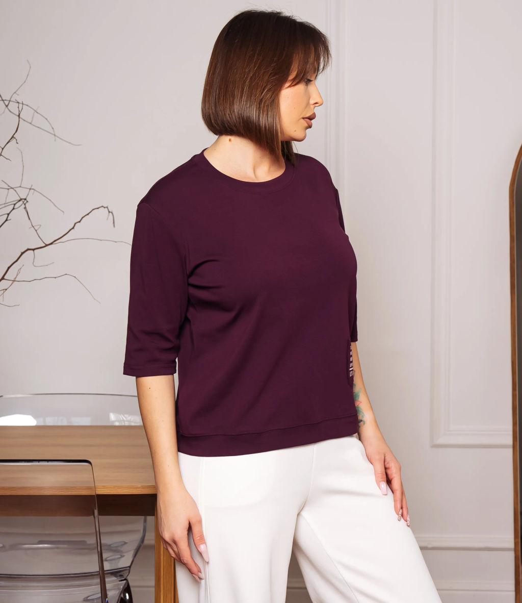 Футболка #КТ0467-55, фиолетовый