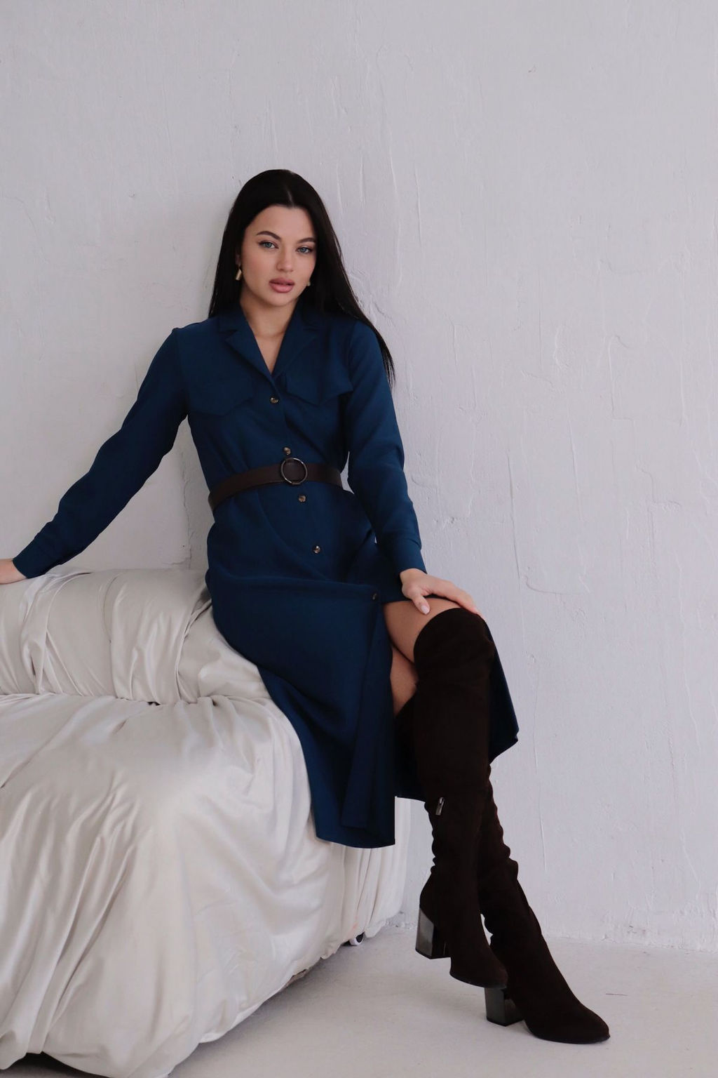 Платье-рубашка с английским воротником - Martichelli фото 368