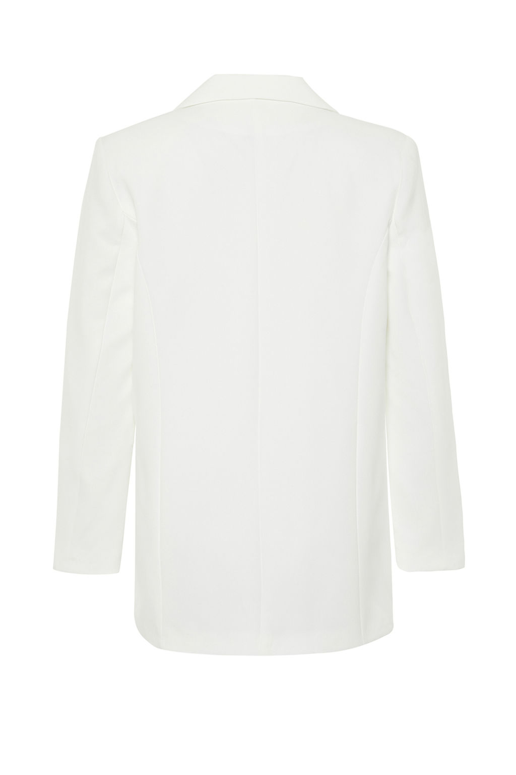Beyaz Oversize Astarl? Dugmeli Dokuma Blazer Ceket TWOAW22CE0167
